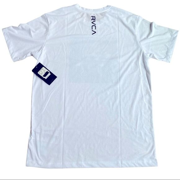 RVCA Navy Exchange White Graphic Tee Shirt Sz M NWT - Picture 2 of 7